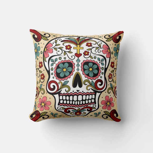 Mexican skull cushion (Front)