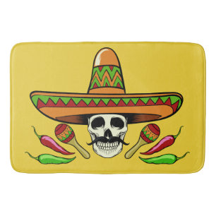 Mexican Skull custom colour bath mats
