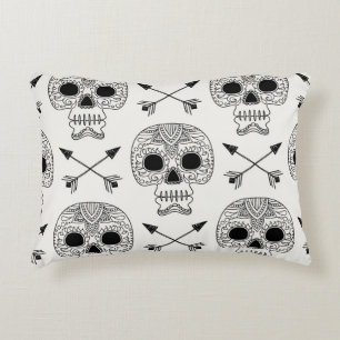 Mexican Skull Day of Dead Decorative Cushion