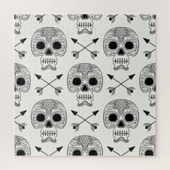 Mexican Skull Day of Dead Jigsaw Puzzle (Vertical)