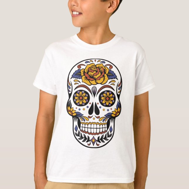 Mexican skull day of the dead T-Shirt (Front)