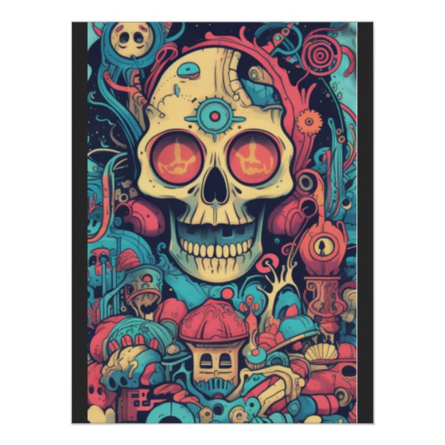 Mexican skull, Dia De Los Muer, Poster (Front)