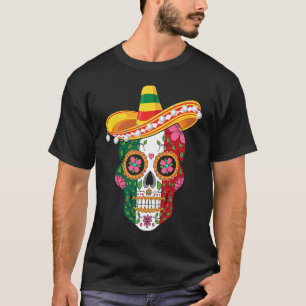 Mexican Skull Sombrero Cinco De Mayo T-Shirt