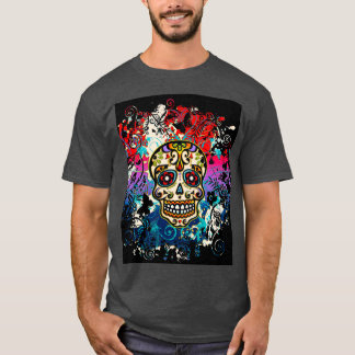 Mexican Skull Sugar Skull Day of the Dead Dias de T-Shirt