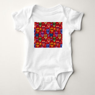 Mexican Skulls: Day of Dead Baby Bodysuit