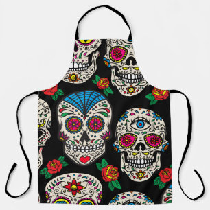 Mexican Skulls & Roses: Vintage Design Apron