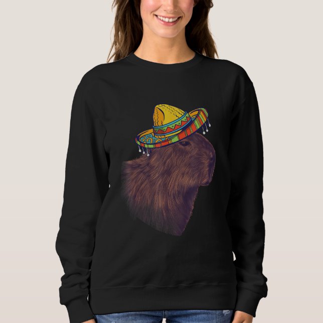 Mexican Sombrero Capybara Rodent Animal  Capybara Sweatshirt (Front)