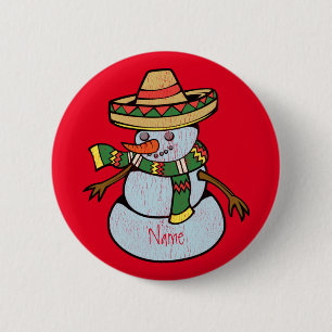 Mexican Sombrero Santa Thunder_Cove 6 Cm Round Badge