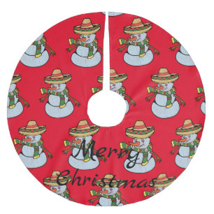 Mexican Sombrero Santa Thunder_Cove Brushed Polyester Tree Skirt