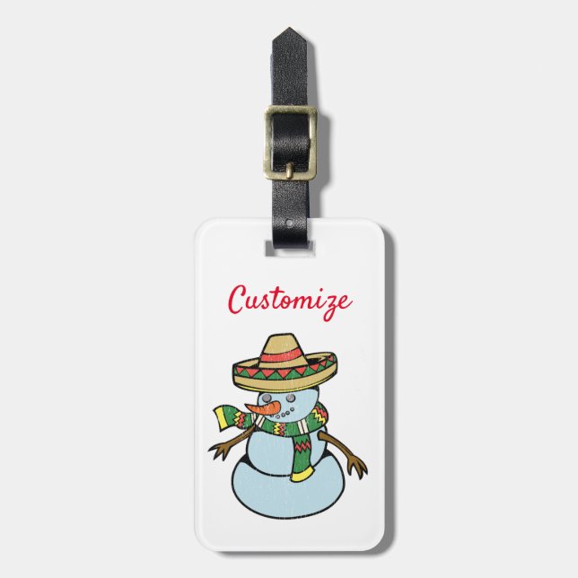 Mexican Sombrero Santa Thunder_Cove Luggage Tag (Front Vertical)