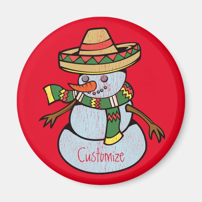 Mexican Sombrero Santa Thunder_Cove Magnet (Front)