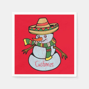 Mexican Sombrero Santa Thunder_Cove Napkin