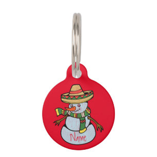 Mexican Sombrero Santa Thunder_Cove Pet Tag