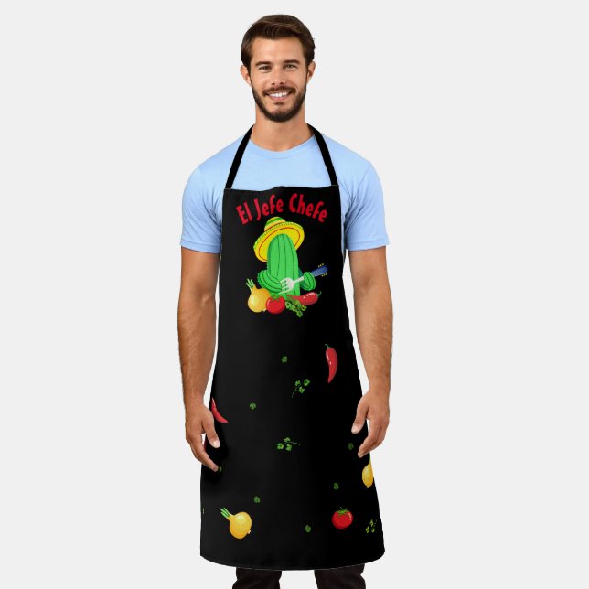 Mexican southwest personalised cooking kitchen apron (Worn)