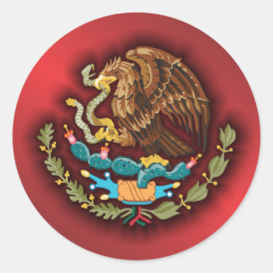 Mexican Steel 2 (red) Classic Round Sticker
