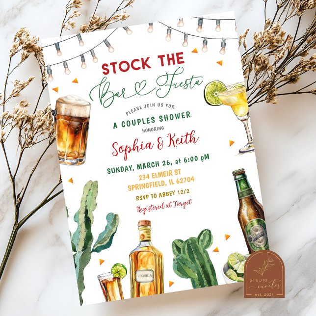 Mexican Stock the Bar Fiesta Couples Shower Party  Invitation (Creator Uploaded)