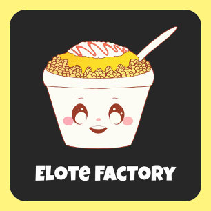 Mexican Street Esquite  Corn In A Cup Square Sticker