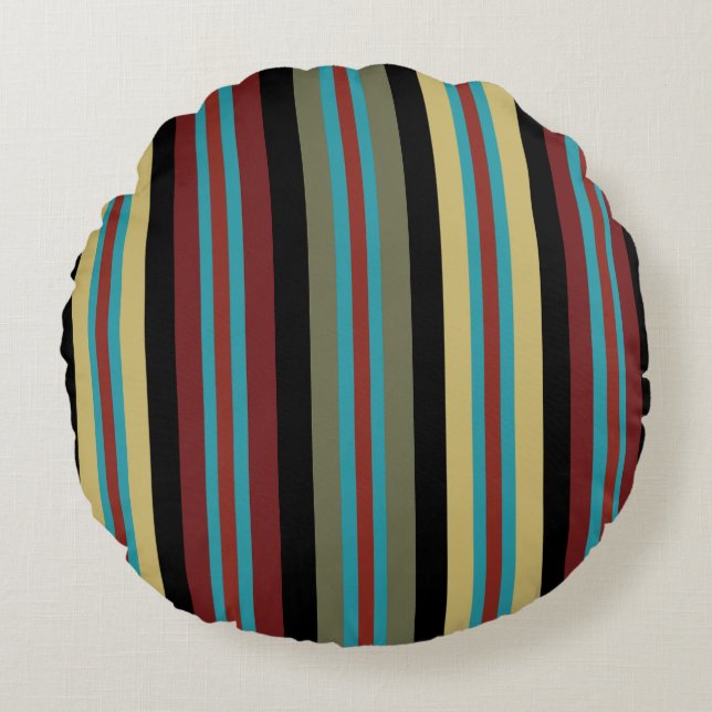 Mexican Stripes 2 Round Cushion (Front)