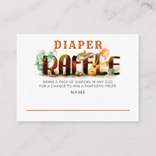 Mexican Style Baby Shower Diaper Raffle Enclosure Card