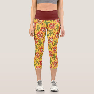 MEXICAN STYLE PATTERN High Waisted Capris