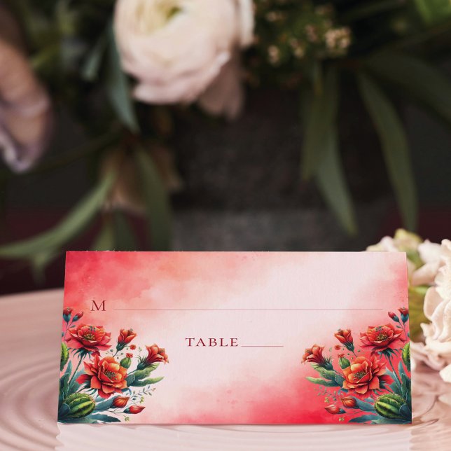 Mexican Style Quinceañera Personalised Place Card (Creator Uploaded)