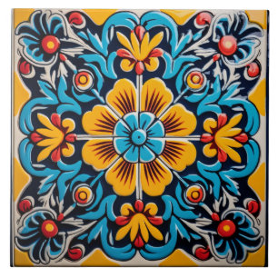 Mexican style themed pattern  ceramic tile