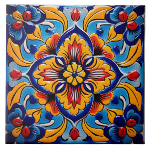 Mexican style themed pattern  ceramic tile