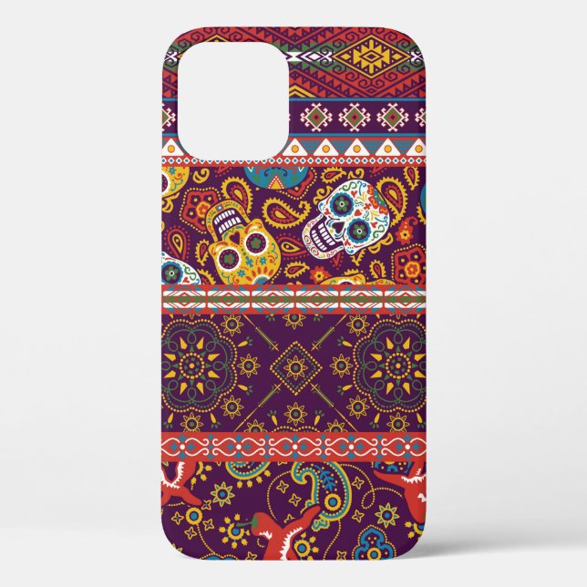 Mexican style traditional fabric patchwork abstrac Case-Mate iPhone case (Back)