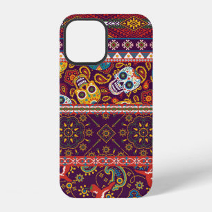 Mexican style traditional fabric patchwork abstrac iPhone 12 case