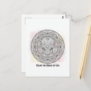 Mexican Sugar Skull Day of the Dead Postcard