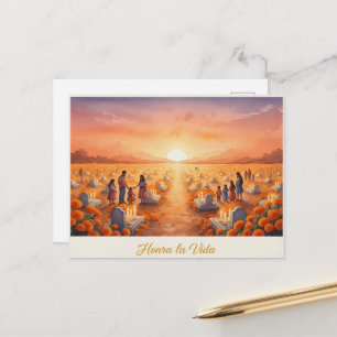 Mexican Sugar Skull Day of the Dead Postcard
