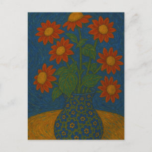 Mexican Sunflower Postcard