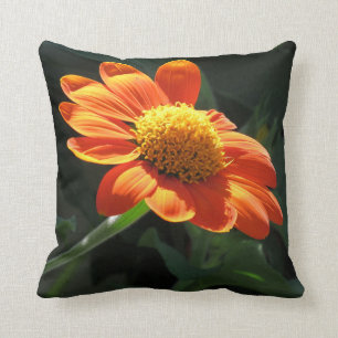 Mexican Sunflower Throw Pillow