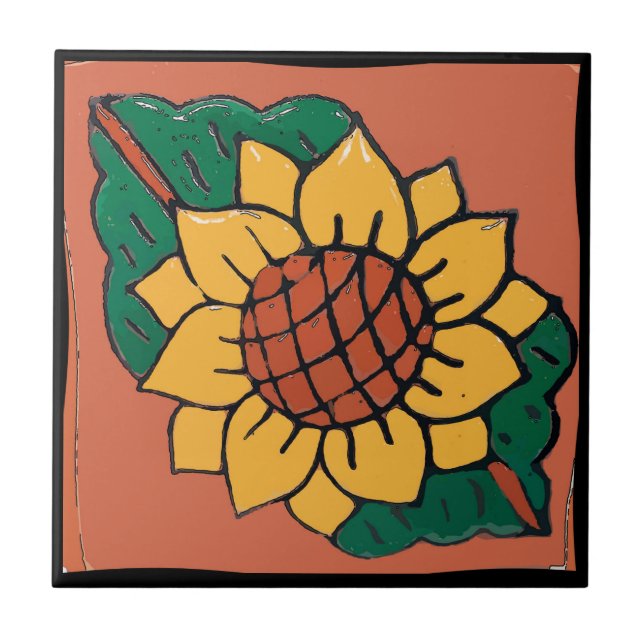 Mexican Sunflower Tile (Front)