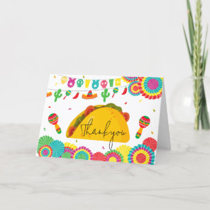 Mexican Taco 'Bout A Baby Shower  Thank You Card