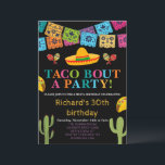 Mexican Taco Bout Fiesta 30TH Men's Birthday Party Invitation<br><div class="desc">Mexican Taco Bout Fiesta 30TH Men's Birthday Party Invitation. Perfect for a Mexican-themed celebration,  this invitation features a lively design that is sure to get guests excited for the fiesta. You better take a siesta when you are organising a fiesta!</div>