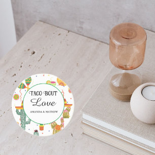 Mexican Taco Bout Love Bridal Shower Party Favour Coaster
