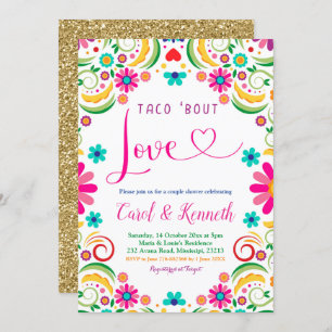 Mexican Taco 'bout Love Couple Shower Invitation