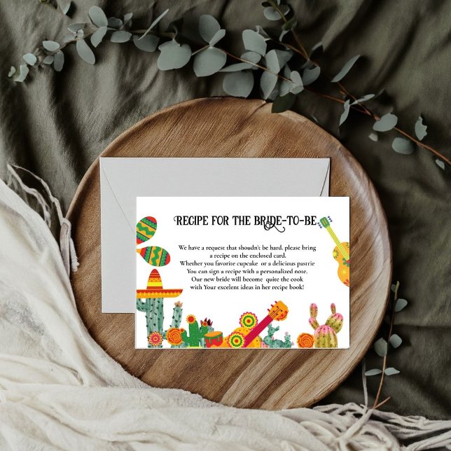 Mexican Taco bout request recipe for the bride Enclosure Card (Creator Uploaded)