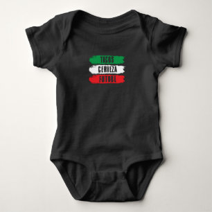 Mexican Tacos Cerveza Futbol Mexico Pride Baby Bodysuit