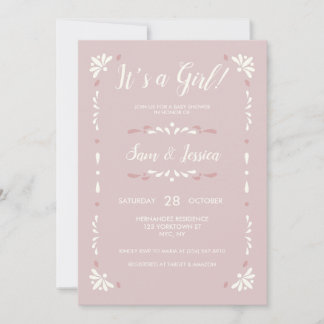 Mexican Talavera Baby Invitation