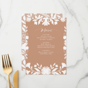 Mexican Talavera Boho Barro Bridal Shower Menu