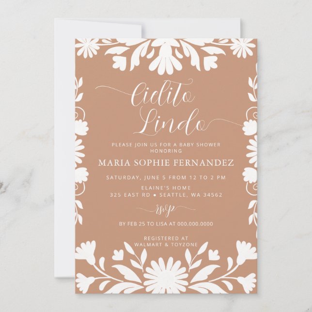 Mexican Talavera Boho Cielito Lindo Baby Shower Invitation (Front)