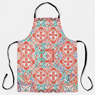 Mexican Talavera: Ethnic Tile Collage. Apron