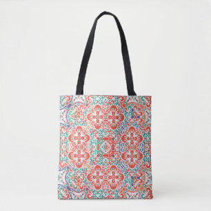Mexican Talavera: Ethnic Tile Collage. Tote Bag