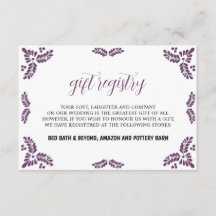 Mexican Talavera Purple Floral Minimalist Wedding