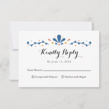 Mexican Talavera Response Card, RSVP Card