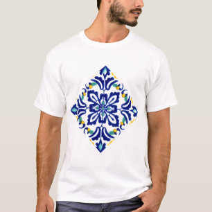 Mexican Talavera Terracotta Tile Design No. 10 T-Shirt