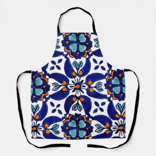Mexican Talavera Terracotta Tile Design No. 1 Apron
