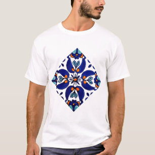 Mexican Talavera Terracotta Tile Design No. 1 T-Shirt